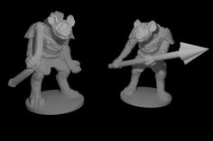 Gnoll Mini – Spear And Archer Pack 3D Printer Model