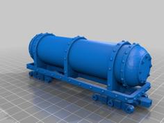 Warhammer 40K – Tank Wagon For The Armoured Train – 18 Mm Scale – HO 3D Printer Model