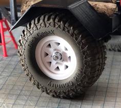 1.9 Beadlock Wheel 13 “Wagon Wheel” Trailer Version 3D Printer Model