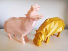 Low Poly Hippos ! 3D Printer Model