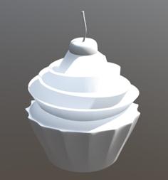 Low Poly Cupcake 3D Printer Model