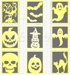 Halloween Panels For Lantern 3D Printer Model