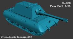 E-100 German Super-heavy Tank 3D Printer Model