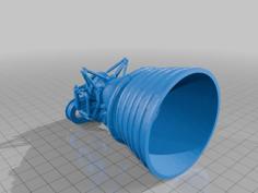 Saturn V Rocket – F1 Engine (SIMPLIFIED) And Now Reduced Polygon 3D Printer Model