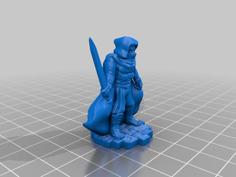 Cloaked Bandit With Sword – Tabletop Miniature – Support Free 3D Printer Model