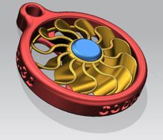 Portachiavi, Ciondolo, Girante/turbofan – Pendant , Keychain Impeller/turbofan 3D Printer Model