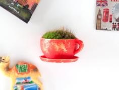 Cup-pot For Moss Fridge Magnet 3D Printer Model