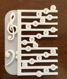 Cheat Sheet Music Notes 3D Printer Model