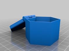 Hex Box With Lid 3D Printer Model