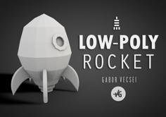 Low-Poly Rocket 3D Printer Model