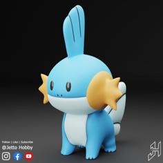 Mudkip (1/5 Scale Pokemon) 3D Printer Model