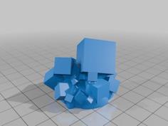 Pyrite Crystal Cluster 3D Printer Model