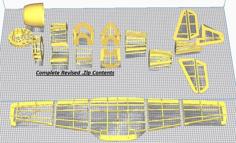 Grumman F6F Hellcat : Scale Flying Aircraft (1000mm) 3D Printer Model