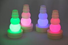 Parametric LED Tea Light Snowman Hat 3D Printer Model