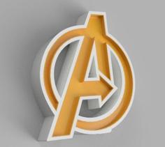 Avengers Logo Marquee Led 3D Printer Model