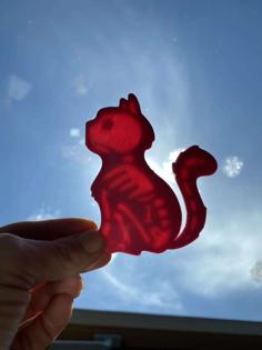 Cat Eat A Fish Lithophane 3D Printer Model