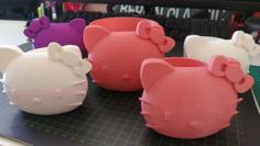 Hello Kitty Planter – Now Small And Medium Size! 3D Printer Model