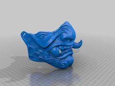 Samurai Oni Mask (remix) 3D Printer Model