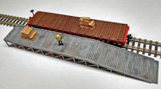 N Scale Wooden Platform With Ramp For Team Track 3D Printer Model