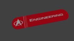 Startrek Engineering Sign 3D Printer Model