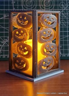 Stacked Pumpkin Lantern 3D Printer Model