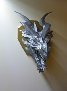 Skyrim Alduin Dragon Wall Trophy 3D Printer Model