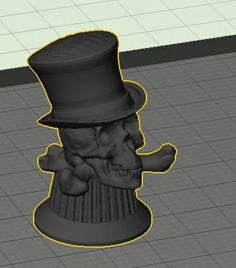 Mad Skull Hatter Guitar Knob – TT 3D Printer Model