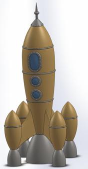 RETRO ROCKET 2 (NO SUPPORTS NEEDED!!!) 3D Printer Model