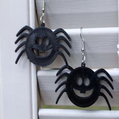 Cute Halloween Spider Earrings 3D Printer Model