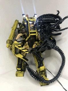 DIY Alien Vs. Power Loader Fight With LED Lights 3D Printer Model