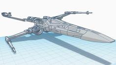 T-70 X-Wing Sliced With S-foils Open 3D Printer Model