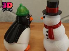 Posable Penguin Fidget 3D Printer Model