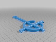 Ghost Cross Keychain 3D Printer Model