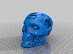 Toyota Aygo Terminator T800 Skull Gear Knob 3D Printer Model