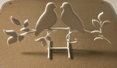 Table Stand For Love Birds 2D Wall Art 3D Printer Model