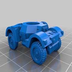 Daimler Armoured Car With Littlejohn Adaptor 3D Printer Model