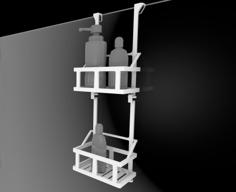 Over Glass Shower Wall Basket/Shelf For Shampoo Bottles And Others Products. 3D Printer Model