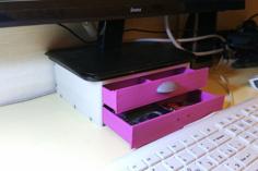 Stand – Drawer For Monitor 3D Printer Model