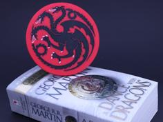 Multi-Color Game Of Thrones Coaster – House Targaryen 3D Printer Model