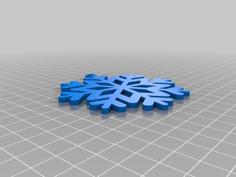 EASY TO PRINT, SNOWFLAKE, CHRISTMAS ORNAMENT 13, ORNAMENTS 3D Printer Model