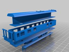 N Scale South African Blue Train Club Car 3D Printer Model