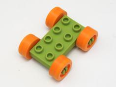 Duplo Compatible Car Base 2 X 4 3D Printer Model