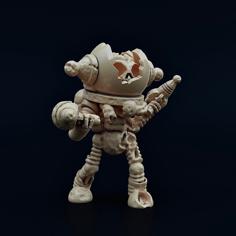 Armored Skeletal Zeta-Reticulan Minion 3D Printer Model