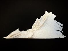 Virginia Topographic Map 3D Printer Model