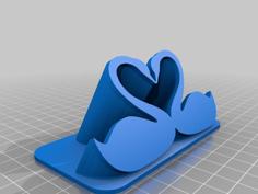 Double Swan Heart 3D Printer Model