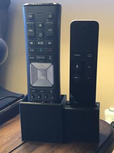 Xfinity Remote Caddy With Apple TV Remote Dock 3D Printer Model