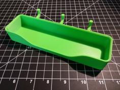 Pegboard Tray With Hooks ( 22.5mm Pitch, 6mm Diameter) 3D Printer Model