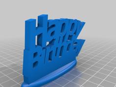 Happy Birthday Gift Card Holder 3D Printer Model