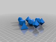 Blank Polyhedral RPG Dice 3D Printer Model