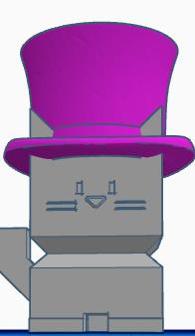 Cali Cat Top Hat 3D Printer Model